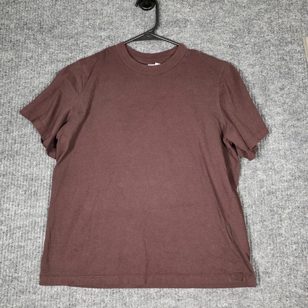 & Other Stories Brown Crewneck Tee Shirt Short Sleeve Size Small